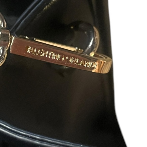 Valentino Orlandi Large Satchel Black Crossbody Vegan Leather Purse NWOT Italy - Picture 6 of 8